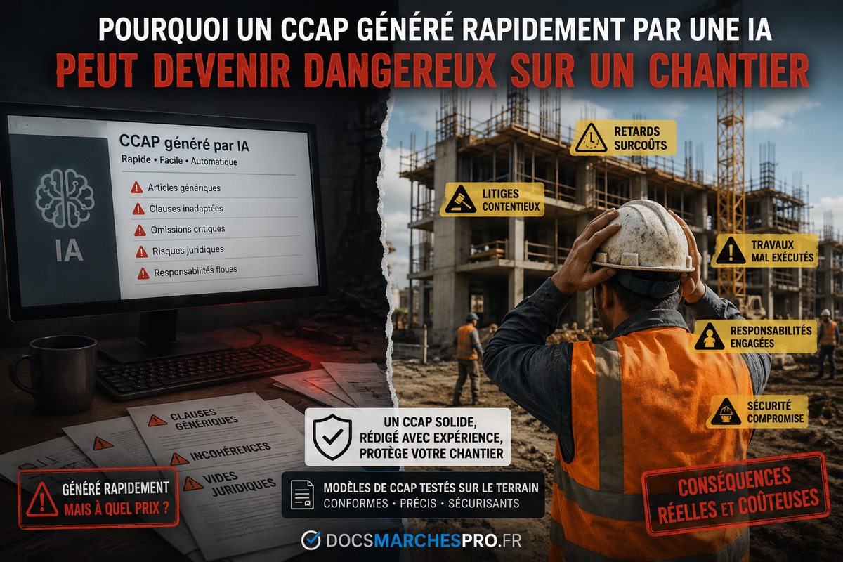 Pourquoi un CCAP généré rapidement par une IA peut devenir dangereux sur un chantier ?