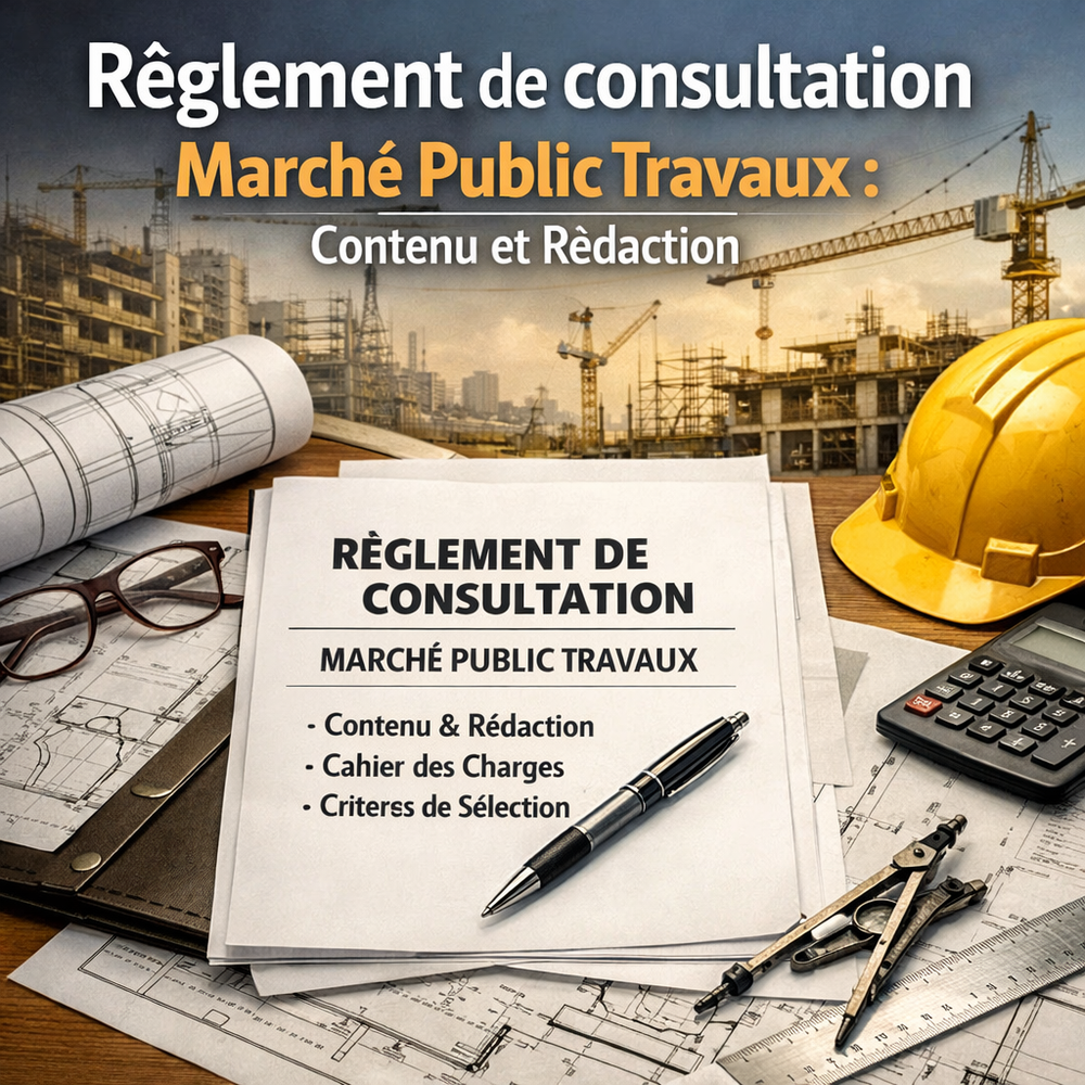 Règlement de consultation marché public travaux : contenu et rédaction