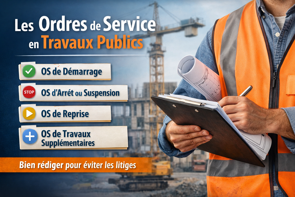Les Ordres de Service en marchés publics travaux : maîtriser un outil… souvent mal utilisé